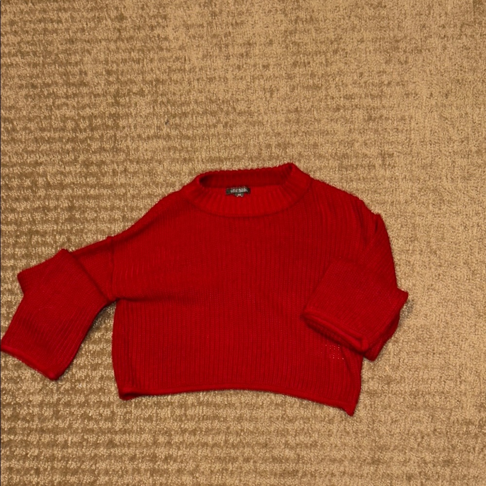 Wild Fable Red Crew Neck Sweater